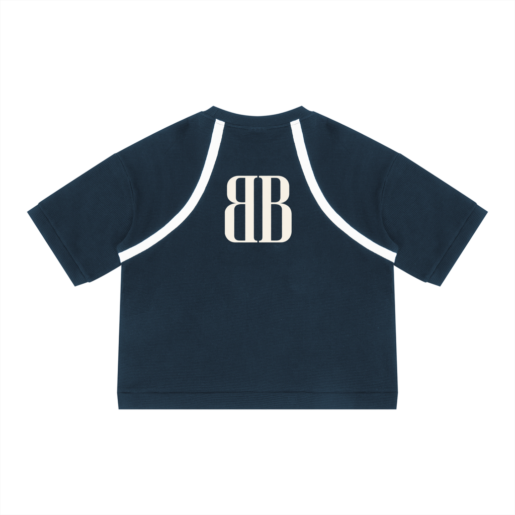 ST.BANDZ® Color Block Waffle Boxy T-Shirt