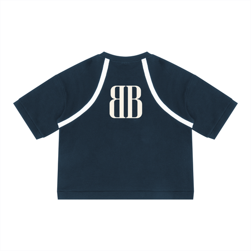 ST.BANDZ® Color Block Waffle Boxy T-Shirt