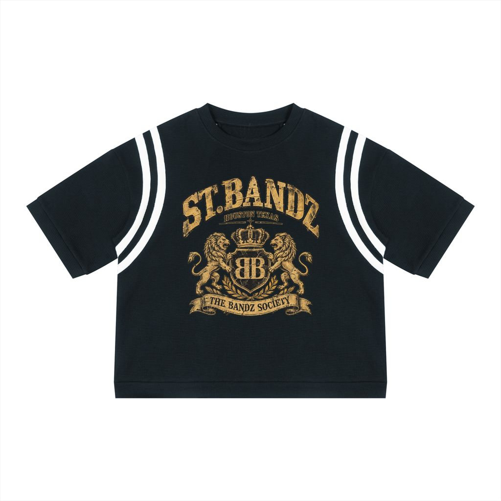 ST.BANDZ® Color Block Waffle Boxy T-Shirt