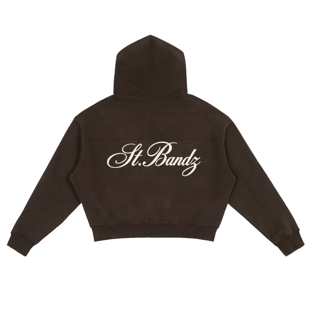 ST.BANDZ® Fleece Zip-Up Boxy Hoodie