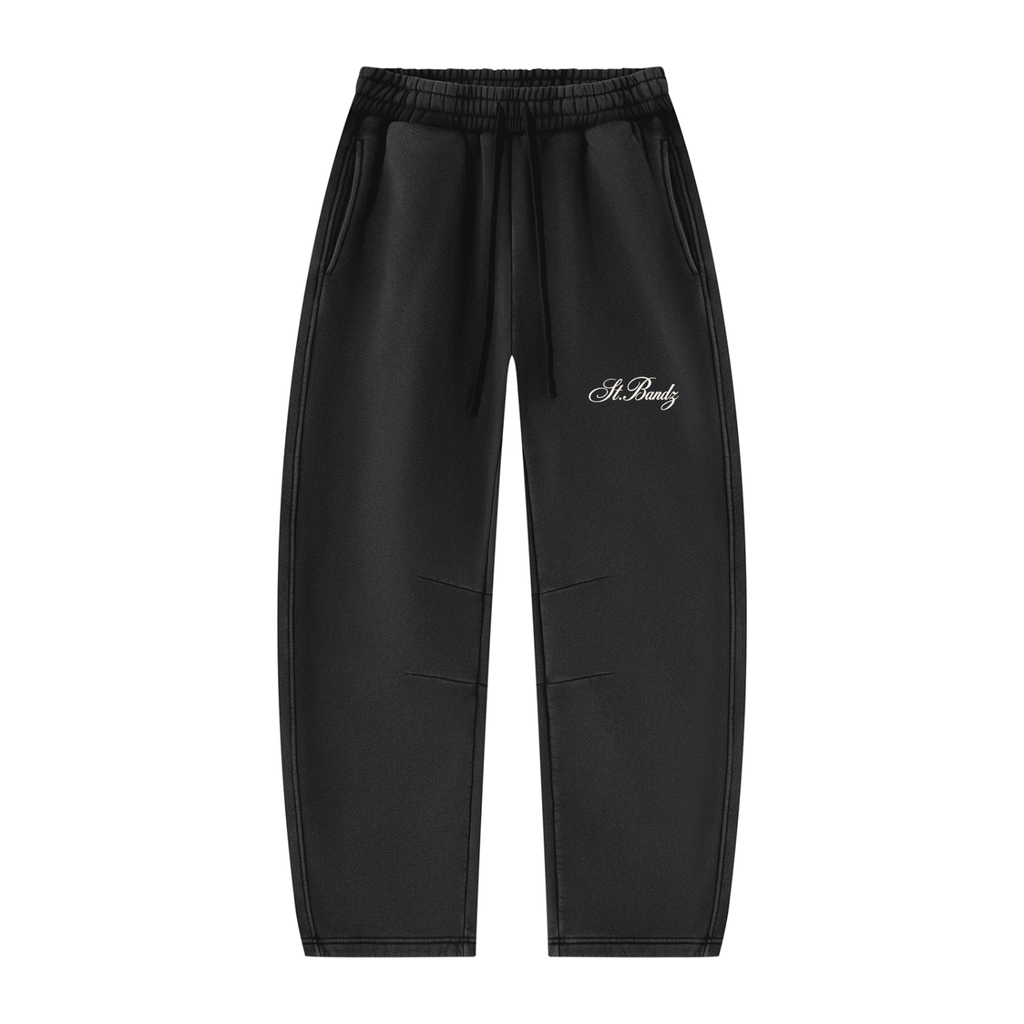 bandzclub,VintageWash,BarrelLeg,Sweatpants,Unisex,Streetwear,Fleece,hoodie