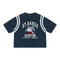 ST.BANDZ® Color Block Waffle Boxy T-Shirt